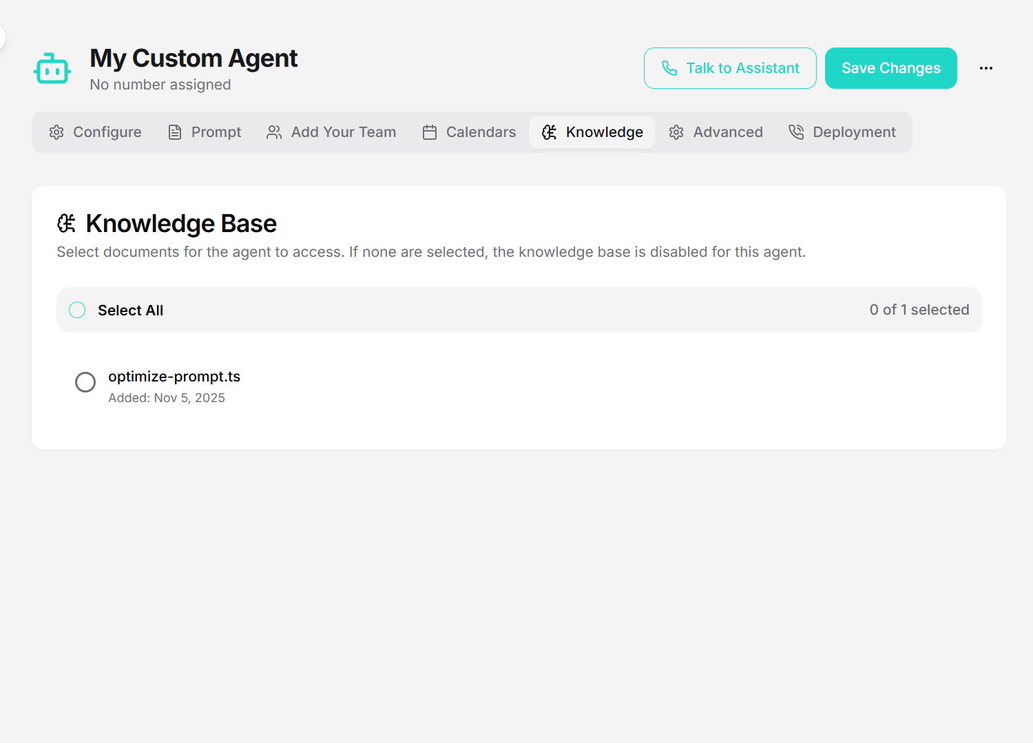 AI agent utilizing knowledge base